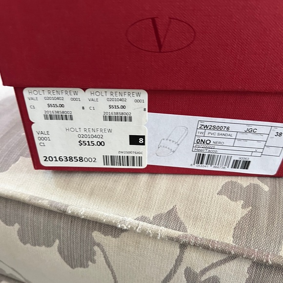 Valentino Rockstud rubber slides black size 8 (38) - Picture 2 of 4